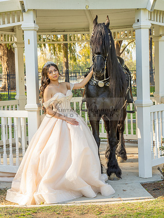 Quinceanera photoshoot at Rose Garden in Riverside Ca. Sesion de fotos en caballos, Gustavo Villarreal Photography, 323-633-8283