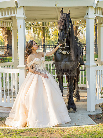 Quinceanera photoshoot at Rose Garden in Riverside Ca. Sesion de fotos en caballos, Gustavo Villarreal Photography, 323-633-8283