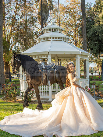 Quinceanera photoshoot at Rose Garden in Riverside Ca. Sesion de fotos en caballos, Gustavo Villarreal Photography, 323-633-8283