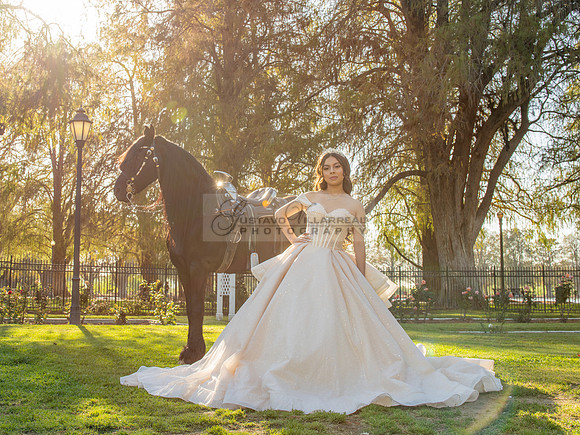 Quinceanera photoshoot at Rose Garden in Riverside Ca. Sesion de fotos en caballos, Gustavo Villarreal Photography, 323-633-8283