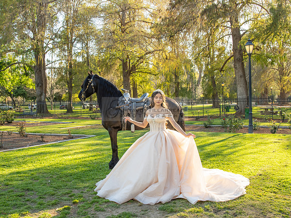 Quinceanera photoshoot at Rose Garden in Riverside Ca. Sesion de fotos en caballos, Gustavo Villarreal Photography, 323-633-8283