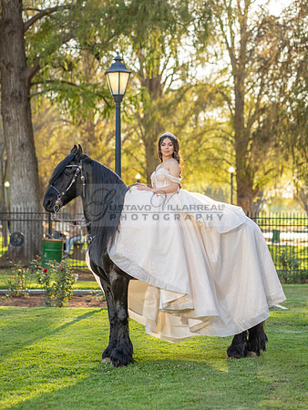 Quinceanera photoshoot at Rose Garden in Riverside Ca. Sesion de fotos en caballos, Gustavo Villarreal Photography, 323-633-8283