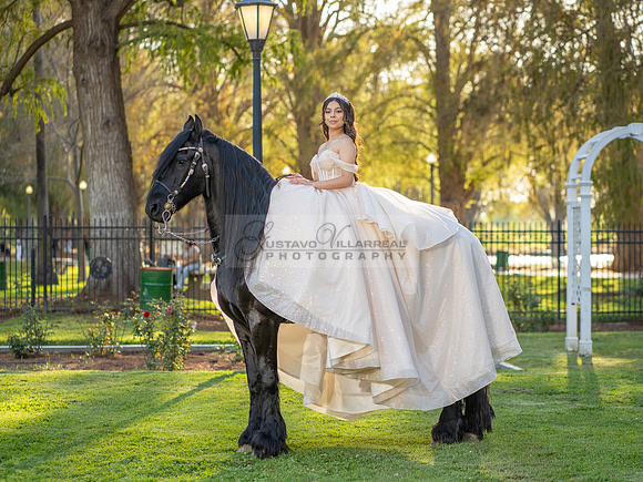 Quinceanera photoshoot at Rose Garden in Riverside Ca. Sesion de fotos en caballos, Gustavo Villarreal Photography, 323-633-8283