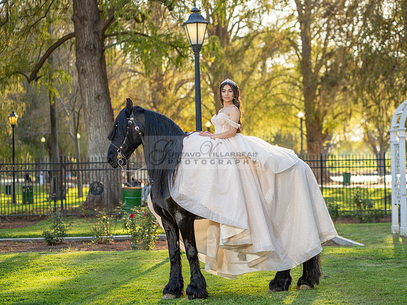 Quinceanera photoshoot at Rose Garden in Riverside Ca. Sesion de fotos en caballos, Gustavo Villarreal Photography, 323-633-8283