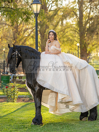 Quinceanera photoshoot at Rose Garden in Riverside Ca. Sesion de fotos en caballos, Gustavo Villarreal Photography, 323-633-8283