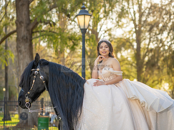 Quinceanera photoshoot at Rose Garden in Riverside Ca. Sesion de fotos en caballos, Gustavo Villarreal Photography, 323-633-8283
