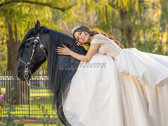 Quinceanera photoshoot at Rose Garden in Riverside Ca. Sesion de fotos en caballos, Gustavo Villarreal Photography, 323-633-8283