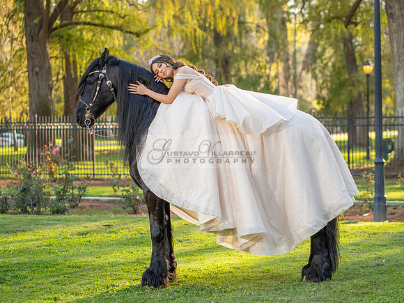 Quinceanera photoshoot at Rose Garden in Riverside Ca. Sesion de fotos en caballos, Gustavo Villarreal Photography, 323-633-8283