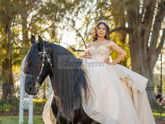 Quinceanera photoshoot at Rose Garden in Riverside Ca. Sesion de fotos en caballos, Gustavo Villarreal Photography, 323-633-8283