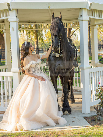 Quinceanera photoshoot at Rose Garden in Riverside Ca. Sesion de fotos en caballos, Gustavo Villarreal Photography, 323-633-8283