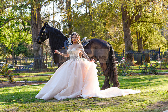 Quinceanera photoshoot at Rose Garden in Riverside Ca. Sesion de fotos en caballos, Gustavo Villarreal Photography, 323-633-8283