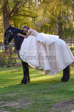Quinceanera photoshoot at Rose Garden in Riverside Ca. Sesion de fotos en caballos, Gustavo Villarreal Photography, 323-633-8283