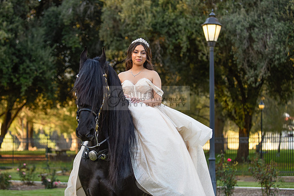 Quinceanera photoshoot at Rose Garden in Riverside Ca. Sesion de fotos en caballos, Gustavo Villarreal Photography, 323-633-8283