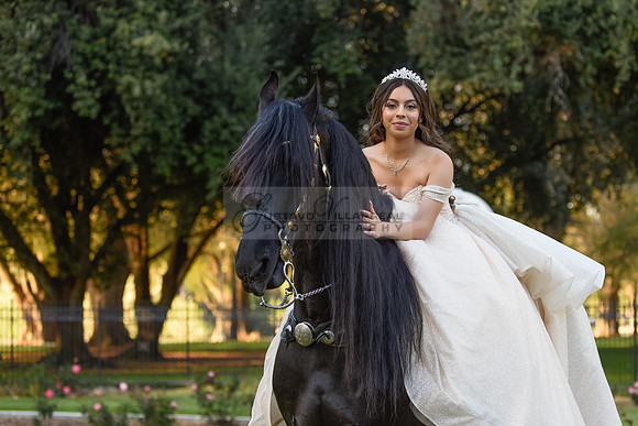 Quinceanera photoshoot at Rose Garden in Riverside Ca. Sesion de fotos en caballos, Gustavo Villarreal Photography, 323-633-8283