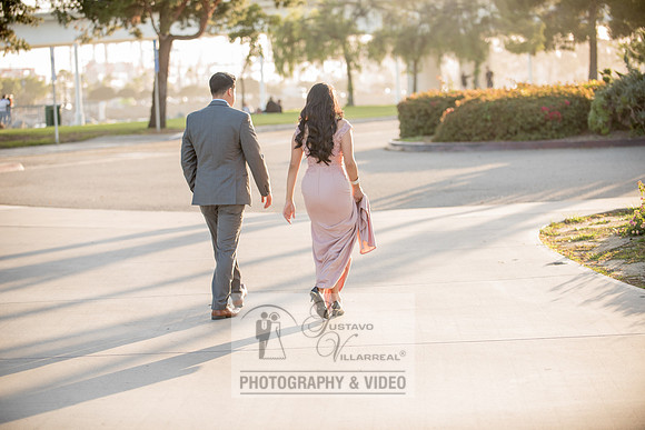 Alejandro and Monique engagement photos at Long beach Harbor Lighthouse, 323-633-8283, www.gustavovillarreal.com