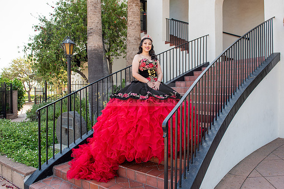 Katelynn Ramirez, Quinceaneras charro dress photo session at  San Gabriel Mission in San Gabriel Ca.