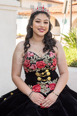 Katelynn Ramirez, Quinceaneras charro dress photo session at  San Gabriel Mission in San Gabriel Ca.