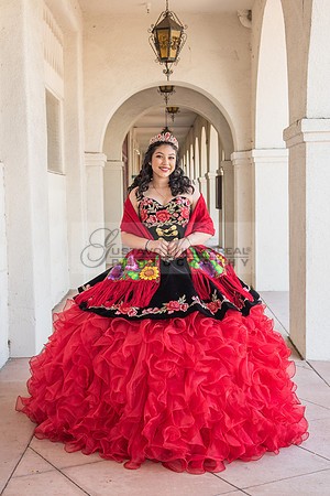 Katelynn Ramirez, Quinceaneras charro dress photo session at  San Gabriel Mission in San Gabriel Ca.