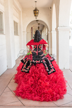 Katelynn Ramirez, Quinceaneras charro dress photo session at  San Gabriel Mission in San Gabriel Ca.