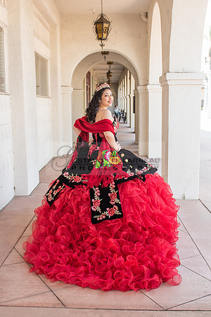 Katelynn Ramirez, Quinceaneras charro dress photo session at  San Gabriel Mission in San Gabriel Ca.