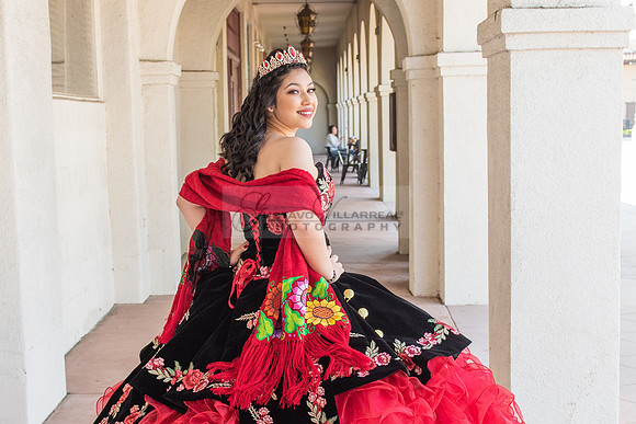 Katelynn Ramirez, Quinceaneras charro dress photo session at  San Gabriel Mission in San Gabriel Ca.