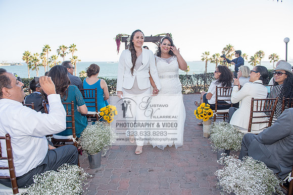 JENNIFER AND CYNTHIA glbt wedding photography and video at Long Beach Museum of Art in Long Beach Ca, www.gustavovillarreal.com, 323-633-8283