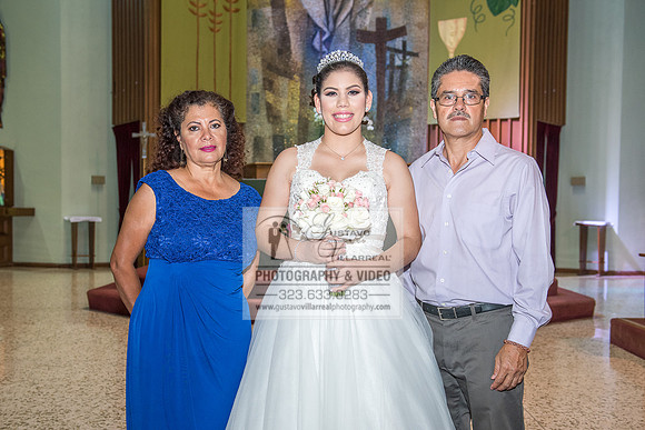 Andrea Lissette quinceaneras, sweet sixteens, weddings, family portraits, anniversaries, photography and video at Miraculos medal catholic church in Montebello,  receptions at Quiet Cannon Montebello,