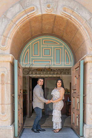 Jessica and Cory engagement photo session at Our Lady of Mount C