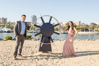 Alejandro and Monique engagement photos at Long beach Harbor Lighthouse, 323-633-8283, www.gustavovillarreal.com