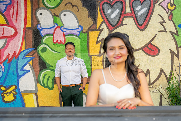 Margarita and Quintiliano engagement, weddings, quinceaneras, photos at La 4th st in Santa ana Ca. Gustavo Villarreal Photography, videographer, 323-633-8283