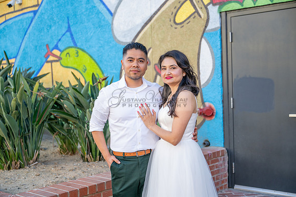 Margarita and Quintiliano engagement, weddings, quinceaneras, photos at La 4th st in Santa ana Ca. Gustavo Villarreal Photography, videographer, 323-633-8283