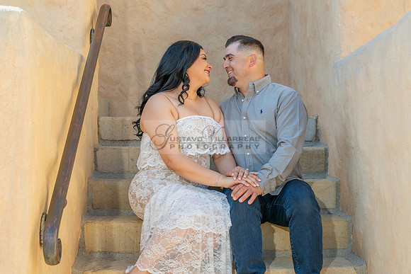 Jessica and Cory engagement photo session at Our Lady of Mount C