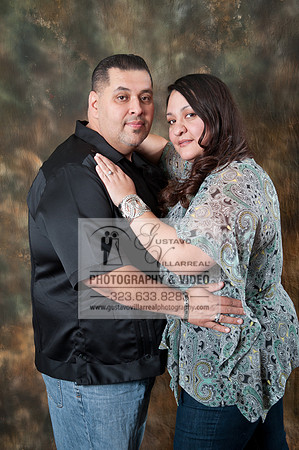 Engagement photography in Montebello Studios, Los Angeles, Orang