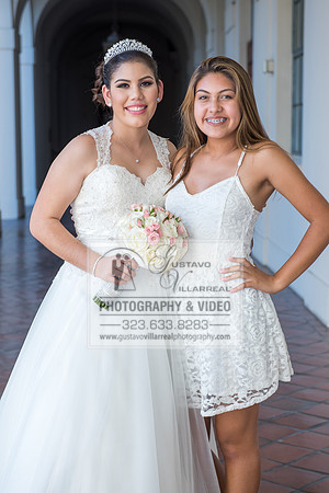 Andrea Lissette quinceaneras, sweet sixteens, weddings, family portraits, anniversaries, photography and video at Miraculos medal catholic church in Montebello,  receptions at Quiet Cannon Montebello,