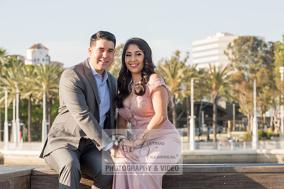 Alejandro and Monique engagement photos at Long beach Harbor Lighthouse, 323-633-8283, www.gustavovillarreal.com