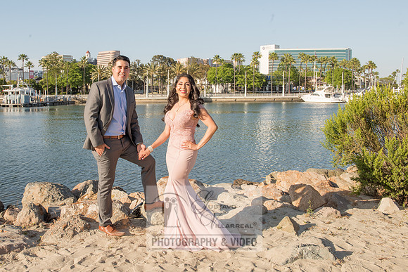Alejandro and Monique engagement photos at Long beach Harbor Lighthouse, 323-633-8283, www.gustavovillarreal.com