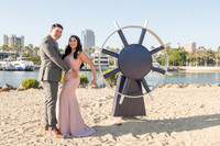 Alejandro and Monique engagement photos at Long beach Harbor Lighthouse, 323-633-8283, www.gustavovillarreal.com