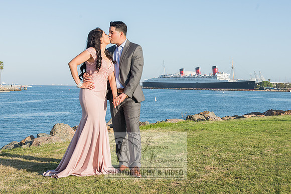 Alejandro and Monique engagement photos at Long beach Harbor Lighthouse, 323-633-8283, www.gustavovillarreal.com