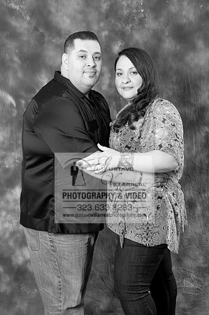 Engagement photography in Montebello Studios, Los Angeles, Orang