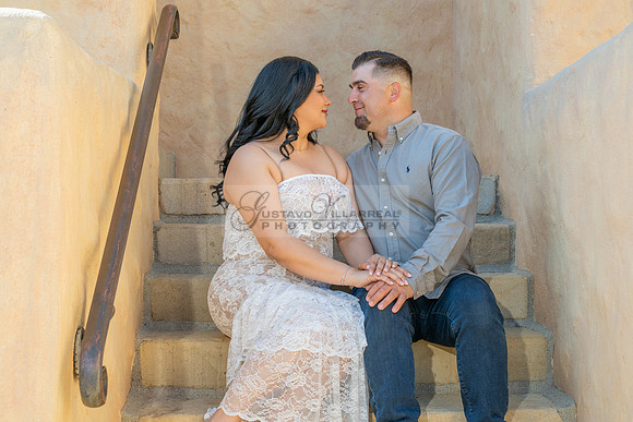 Jessica and Cory engagement photo session at Our Lady of Mount C