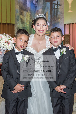 Andrea Lissette quinceaneras, sweet sixteens, weddings, family portraits, anniversaries, photography and video at Miraculos medal catholic church in Montebello,  receptions at Quiet Cannon Montebello,