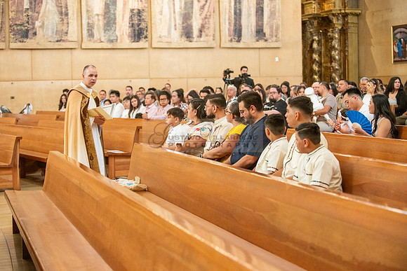 Baptism photographer, videographer at Cathedral of our Lady of Angeles in Los Angeles Ca. Gustavo Villarreal Photography, 323-633-8283, www.gvphotoandvideo.com