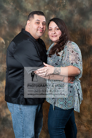Engagement photography in Montebello Studios, Los Angeles, Orang