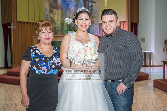 Andrea Lissette quinceaneras, sweet sixteens, weddings, family portraits, anniversaries, photography and video at Miraculos medal catholic church in Montebello,  receptions at Quiet Cannon Montebello,