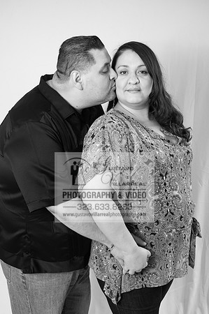 Engagement photography in Montebello Studios, Los Angeles, Orang