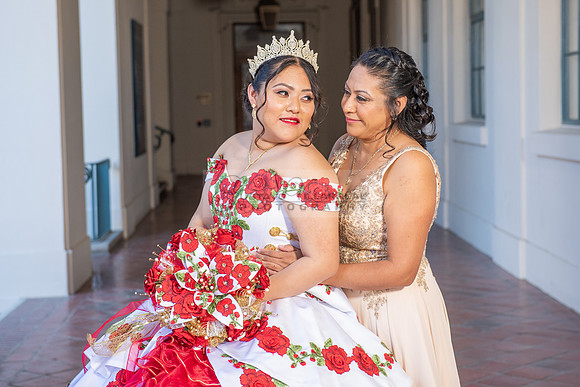 Estephanie Cristal Quinceanera photo shoot ideas, video in Pasadena City Hall in Pasadena Ca. Home reception, 323-633-8283