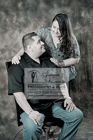 Engagement photography in Montebello Studios, Los Angeles, Orang