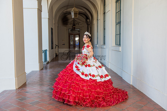 Estephanie Cristal Quinceanera photo shoot ideas, video in Pasadena City Hall in Pasadena Ca. Home reception, 323-633-8283