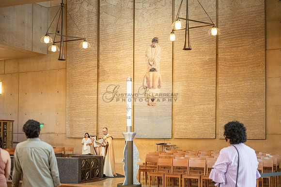 Baptism photographer, videographer at Cathedral of our Lady of Angeles in Los Angeles Ca. Gustavo Villarreal Photography, 323-633-8283, www.gvphotoandvideo.com