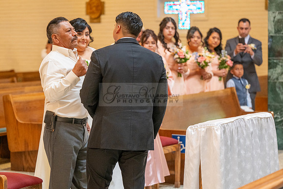 Sandra and Manuel wedding ceremony at St. Mary Catholic church in Escondido Ca, reception at Boulder Oaks Golf Course, Escondido Ca, Gustavo Villarreal Photography, videographer, 323-633-8283, www.gvp